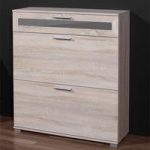 Maxima Shoe Cabinet In Canadian Oak With 3 Drawers