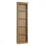 Vermont Wooden Tall Narrow Bookcase With 4 Shelf