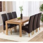 Milan Oak Dining Table And 6 Roma Dining Chairs