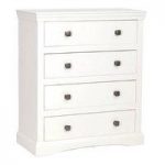 Quebec Chest Of Drawers In Cream With 4 Drawers
