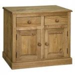 Cotswold Compact Sideboard In Oak With 2 Doors And 2 Drawers