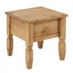 Cotswold Wooden Lamp Table With Drawer