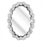Solitaire Oval Blocks Wall Mirror