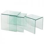 Solitaire Nest Of Tables In Clear Glass