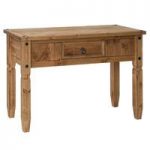 Corina Console Table Rectangular In Waxed Pine With 1 Drawer