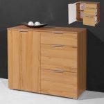 Village Small Sideboard In Core Beech With 1 Door And 3 Drawers