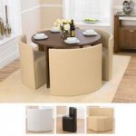 Marbella Round Walnut Dining Table And 4 Cream Bentley Chairs