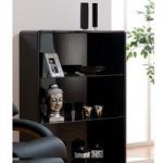 Toscana Bookcase In Black High Gloss With 3 Compartments