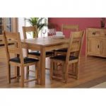 Corrick Dining Table In American White Oak And 4 Chairs