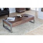 Jerom Coffee Table In Walnut With 2 Drawers