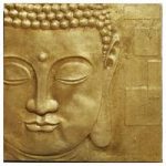 Peaceful Gold Buddha 3D Wall Art