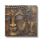 Peaceful Black And Gold Buddha 3D Wall Art