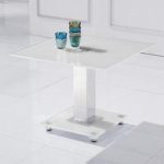 Romano Lamp Table In White Glass