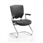 Alpha Leather Cantilever Office Chair