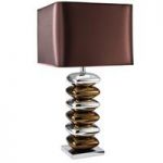 Pillow Stack Bronze and Choclate Table Lamp