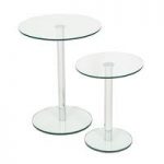 Roma Glass Nest Of Tables in Clear