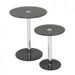 Roma Glass Nest Of Tables in Black