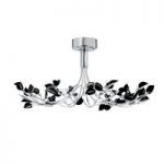 Wisteria 10 Light Ceiling Light In Black And Chrome