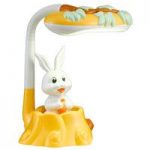Yellow Bunny in Tree Stump Table Lamp