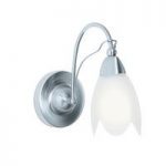Petal Satin Silver 1 Lamp Wall Light