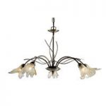 Lily Antique Brass 5 Lamp Ceiling Light