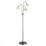 Lily Antique Brass 3 Light Floor Lamp