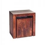Mango Wood Cubed Nest of 2 Tables