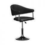 Rush Bar Chair In Black Leather Effect