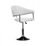 Rush Bar Chair In White Leather Effect
