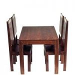 Mango Dining Set With 4 High Back Chairs