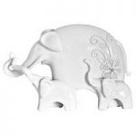 White elephant with two young Sculpture