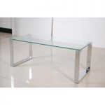 Megan Coffee Table Rectangular In Clear Glass