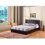 Lisa Black Faux Leather Double Bed