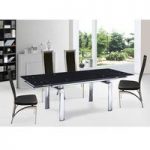Ella Glass Extending Dining Table With 6 Dining Chairs