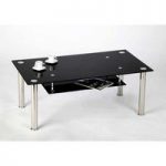 Bizet Coffee Table In Black Glass