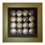 Silver And Gold Circles Antique Frame Wall Art