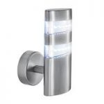 LED Outdoor Wall Lamp In Satin Silver