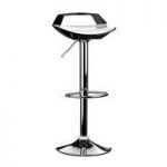 Comfy Bar Stool in Black And White ABS With Chrome Base