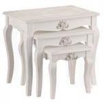 Chic Nest of 3 Tables in Natural White