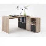 Flexi Wooden Corner Computer Desk In Canadian Oak