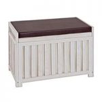 Tanja Wooden Storage Bench In white