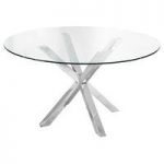 Crosley Round Clear Glass Dining Table Only
