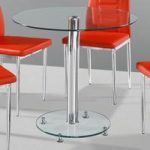 Kristof Round Clear Glass Dining Table Only