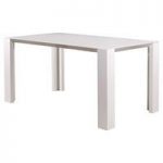 Fino Retro Large Dining Table In Gloss White