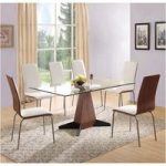 Oreo Clear Glass Dining Table And 6 Oreo Chairs