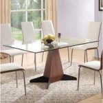 Oreo Clear Glass Dining Table Only