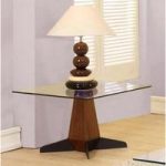 Oreo Clear Glass Lamp Table