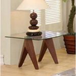 Mission Clear Glass Lamp Table