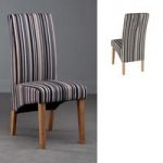 Roma Stripe Fabric Dining Chair