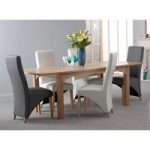 Montana Extending Oak Dining Table Set With 6 Paris Chairs